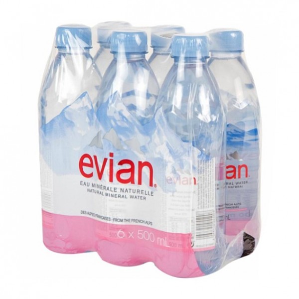 Νερό EVIAN Pet φυσικό μεταλλικό (6x500ml)