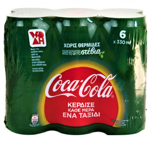 Αναψυκτικό COCA COLA stevia (6x330ml)