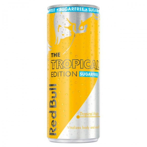 Ενεργειακό ποτό Red Bull Tropical χωρίς ζάχαρη (250ml)