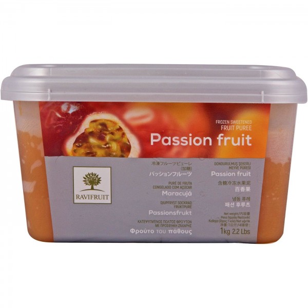 Πουρές φρούτα του πάθους 90% RAVIFRUIT (πούλπα) κατεψυγμένος (1kg)